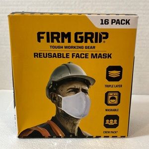 Firm Grip Face Masks Reusable Breathable Washable, One Size, 16 PACK